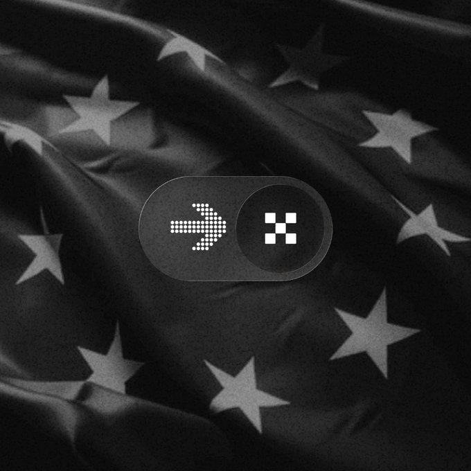 A dark, grayscale image of the European Union flag with stylized app icons in the center, suggesting an EU digital initiative.