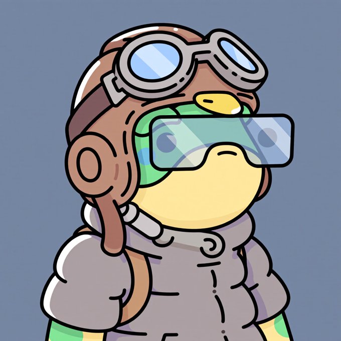 This image depicts a stylized character wearing aviator goggles and a jacket, likely representing an NFT project from @MidnightDegens launching on the ETH chain. The art is consistent with the project's giveaway announcement, which details minting information and entry requirements.