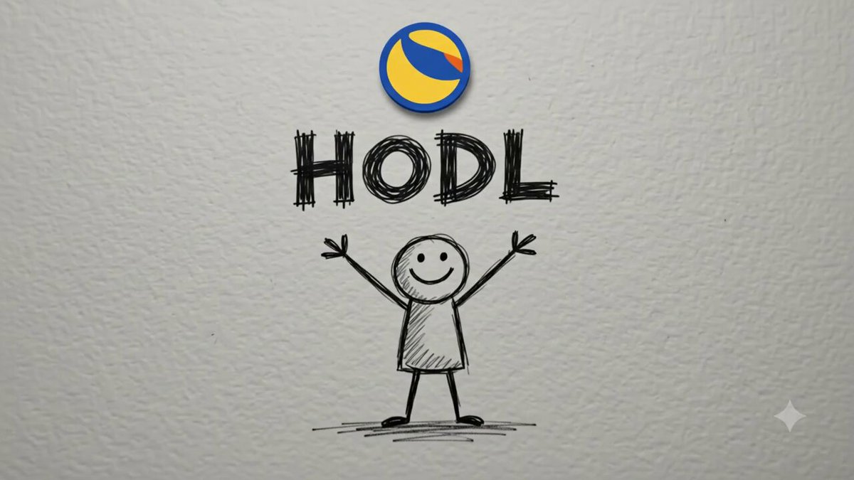 The image features a cartoon depiction of a person with arms raised, holding up a coin that has "HODL" written on it. The person appears to be smiling, conveying a sense of happiness or positivity associated with the word "HODL". The coin is positioned above and slightly below the person's head, emphasizing its importance in the context of the image.