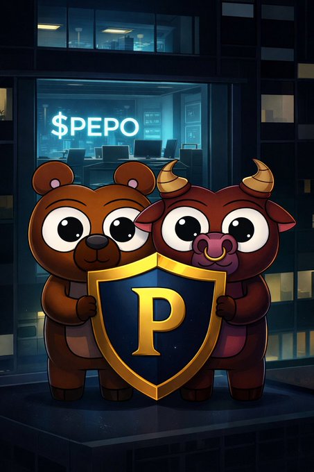 The image features two cartoon bears standing next to each other with a shield that has the letter "P" on it, which is associated with the cryptocurrency Solana. The caption below the image reads "Focus on what is in the image and how it relates to the post".