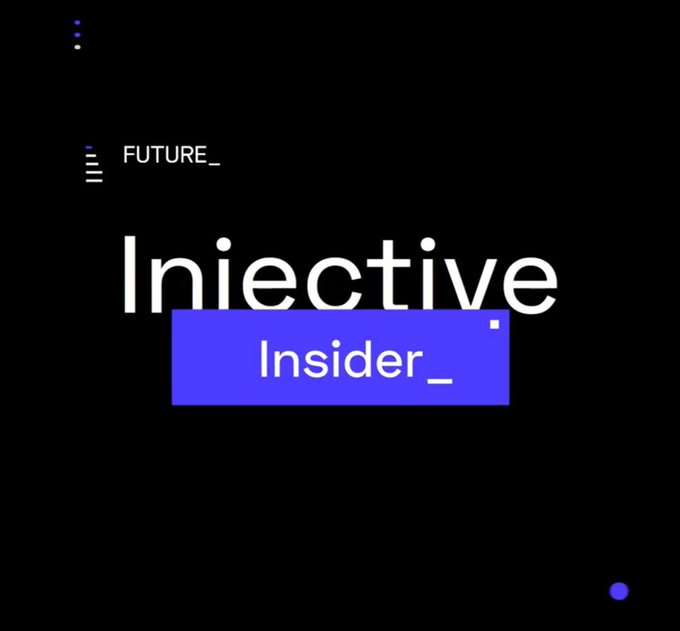 Graphic design with text 'FUTURE_', 'Iniective', and 'Insider_' on a black background with blue accents.