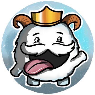 A cartoon yeti mascot with a wide, tongue-out grin wears a golden crown, set against a snowy circular background—fittingly embodying "The Coldest Bull" as a frosty, regal symbol of bullish enthusiasm.