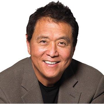 A smiling middle-aged man in a brown blazer poses for a portrait against a white background, identified by the accompanying post as Robert Kiyosaki, the author of "Rich Dad Poor Dad," known for his Bitcoin investment advocacy.