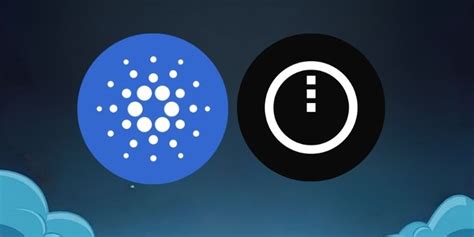 The image features two circles with different symbols on them against a dark blue background. The larger circle has a white dot symbolizing Bitcoin, while the smaller circle contains an "X" symbol representing Cardano's poison attack. This visual representation highlights the vulnerability of the Cardano network and its ability to handle such attacks.