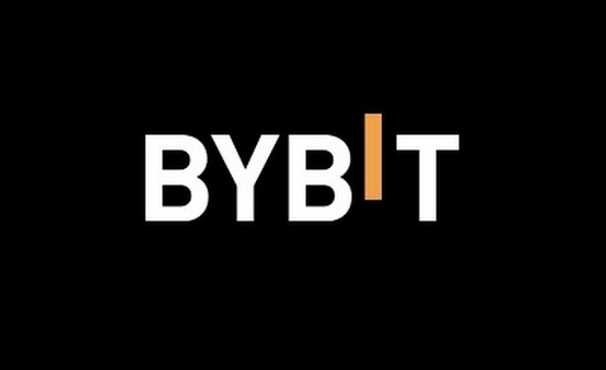 The BYBIT logo displayed in white and orange text on a black background.