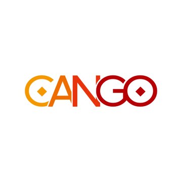The image displays the Cango logo, featuring the company name in stylized orange-to-red gradient lettering. The logo corresponds to Bitcoin mining company Cango, whose Q2 2026 financial results are highlighted in the accompanying post.