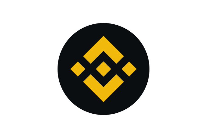 The image displays the Binance logo, featuring its signature yellow diamond-shaped emblem centered on a black circular background. The logo relates to the post as it represents Binance, the cryptocurrency exchange introducing the covered call strategy for Bitcoin holders.