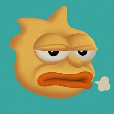 A sleepy, unimpressed 3D yellow emoji blowing a puff of air is shown against a teal background, likely used to visually convey the dismissive or "don't fade" attitude of the post promoting the $SIGH memecoin.