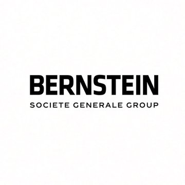 The image displays the black "BERNSTEIN" logo with the subtitle "SOCIETE GENERALE GROUP" beneath it on a white background. This is the Bernstein research firm referenced as the source of the statistics on Bitcoin miners' AI infrastructure deals in the accompanying post.