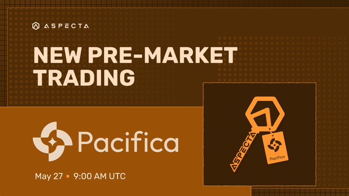 urn of a key on a brown background, with the text "New Pre-Market Trading" and "Pacifica" below it.