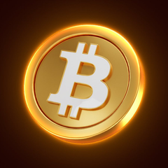A glowing golden Bitcoin coin represents the cryptocurrency market's resurgence, complementing the post's announcement of record capital inflows into crypto ETFs like $IBIT.
