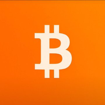 The orange Bitcoin (BTC) logo.