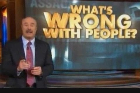 The image shows Dr. Phil from his TV show with the on-screen graphic reading "WHAT'S WRONG WITH PEOPLE?" as he speaks to the camera. The accompanying post uses this skeptical Dr. Phil reaction image to mock someone who missed buying $Ansem at under a $1 million market cap and now wants to buy in at a much higher $150 million market cap, implying their late entry strategy is questionable.