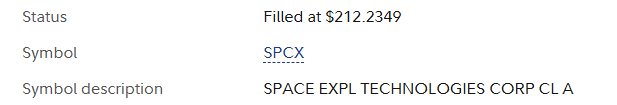 The image displays a list of companies including "SPCX" from Space Exploration Technologies Corp., along with other space-related terms such as "SPACE EXPLOITERS CORP." The list contains information about each company, but its main focus seems to be on SPCX and Space Exploitation Technologies Corp.