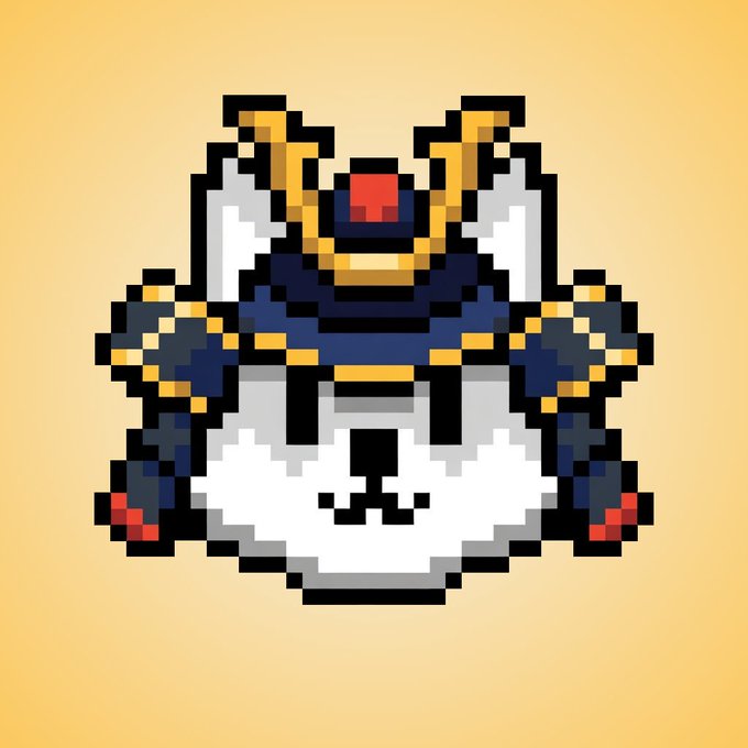 The image features a cute cartoon cat wearing a helmet with a sword on top of its head. The cat's face has a big smile, giving off a playful vibe. The background color is yellow, which contrasts nicely with the white fur of the cat. The caption below the image reads "A new $HBAR NFT collection drops in July. HashKeys PFP by @HBankCash is for those who: understand that onchain markets are the future ... want more people on CEXs ... like earning juicy yields on their".