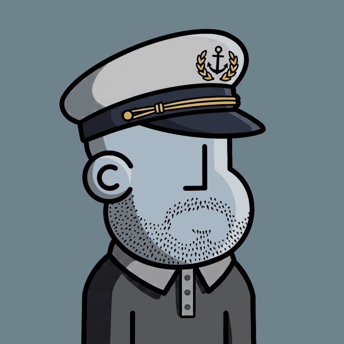 The image features a cartoon character wearing a hat that resembles a captain's hat. The character has a beard and is dressed in a shirt. The caption of the image reads "IMO, @npconchain is setting up to be the Goblin Town of 2026. So many similarities Goblin Town was a free mint, NPCs minted for !!!". This suggests that the cartoon character might be related to the post or could be a reference to the character in the image.