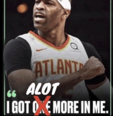 The image shows an Atlanta Hawks player with the caption "ALOT I GOT MORE IN ME," which the poster uses as a metaphor for their resilient mindset after 5 years in crypto, ready to push through market volatility and continue forward.