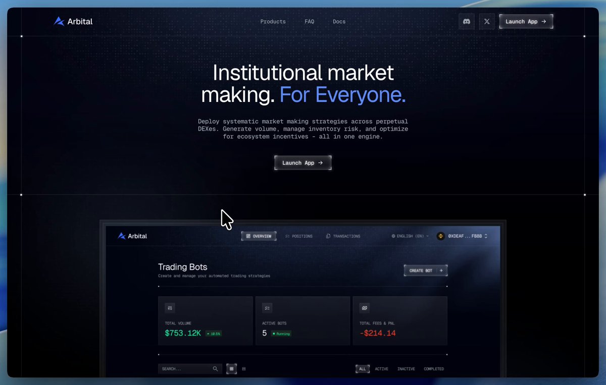 The image shows a website called "Arbital" with a black background and white text. Below the main content of the website, there are two tabs displayed - one showing the trading platform for Arbital and another tab displaying the company's mission statement. The website is in a new era as it has been rebranded to focus on what is currently happening at the site.

The post about the company starts with the phrase "A new era for Arbital starts today." This indicates that there is something significant or noteworthy happening on the website, which could be related to the trading platform or the company's mission statement. The image also includes a small logo and a description of what the website offers.