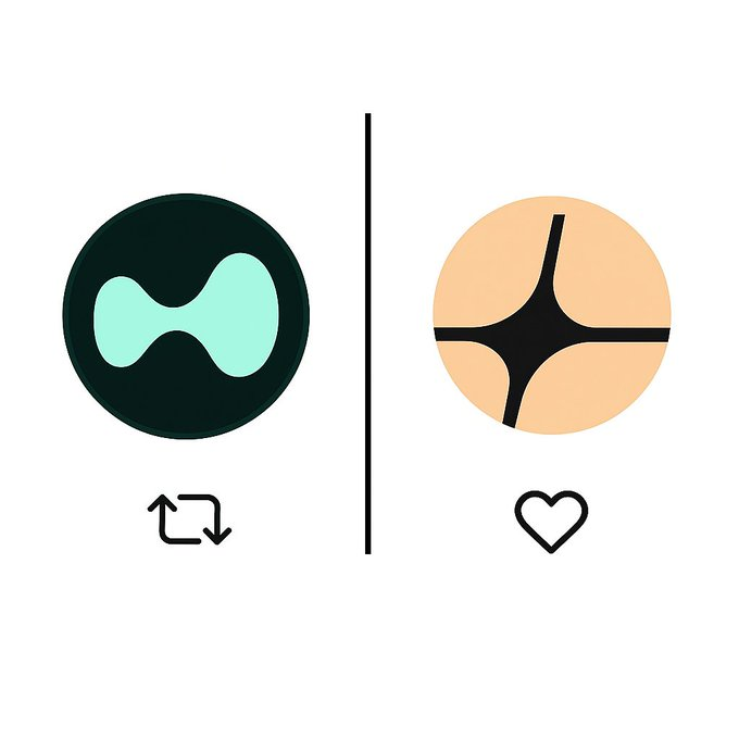 The image features two circles, one black with a star inside of it and another orange circle with a heart inside of it. The caption reads "Where would you put $5k? Hype or Aster", which suggests that the image could be related to an advertisement for a product or service.