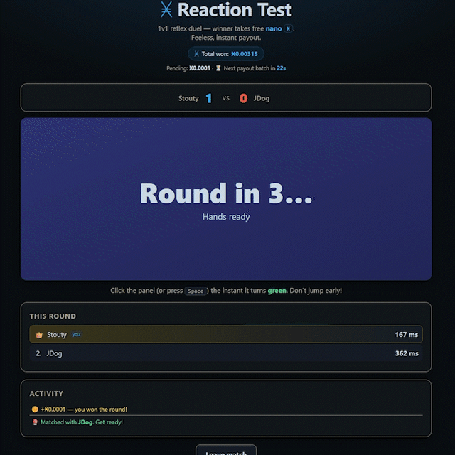 The image shows a computer screen displaying a game called "Round in 3... Hands ready." The game has a blue background with white text, and there are two players listed at the top of the screen. One player's name appears as "SHARMA" while the other is "SHARMA". The game seems to be about reacting quickly to a series of images or questions displayed on the screen.
