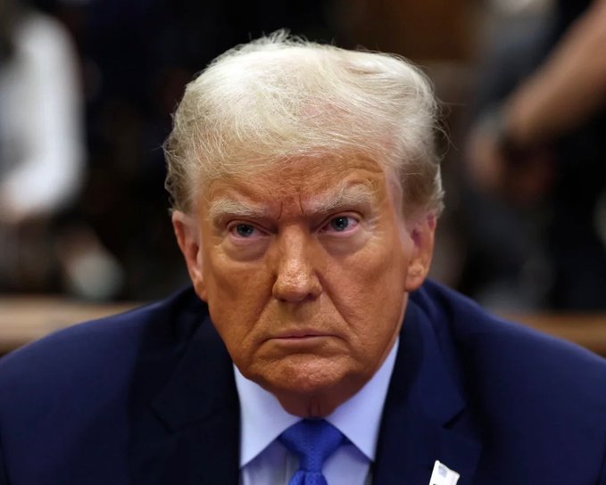 President Trump, looking stern, is pictured here in relation to his recent statement that China seeks "complete and total control" of crypto and AI.