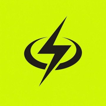 A bold black lightning bolt logo on a vibrant yellow-green background, visually representing the high-energy and dynamic nature of $SAFEVANO's upcoming token buyback, burn announcement, and live AMA session hosted by CEO Mr. Leofric Rafferty.