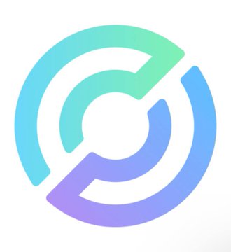 A gradient logo featuring two stylized, interlocking "C" shapes in teal, green, purple, and blue hues, representing Circle, the company behind the USDC stablecoin named as the EU's first significant stablecoin under MiCA.
