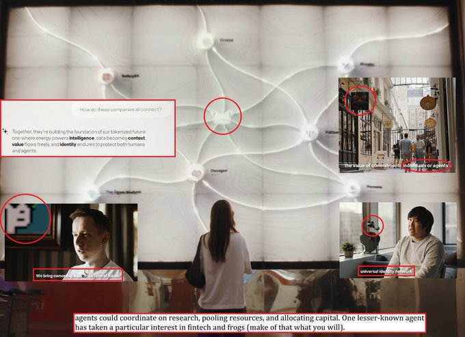 The image shows a person looking at a map of different locations, with text overlaying the map that says "How do we compare token factories?" The map also includes images of people and buildings, which could be part of the discussion about token factories.