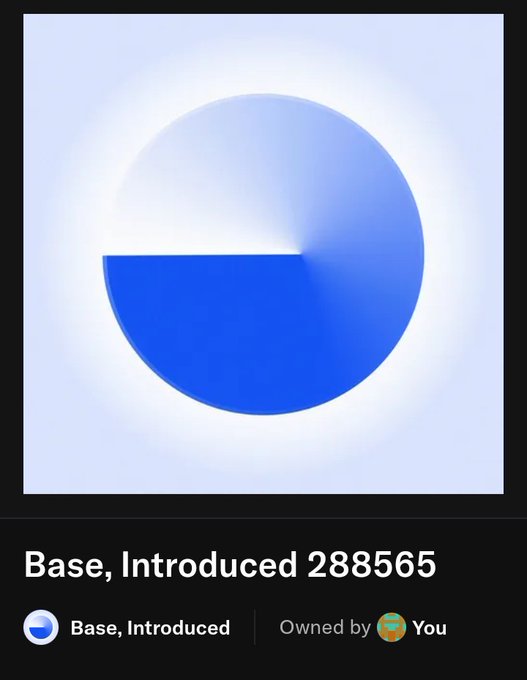 The image shows a large blue circle with a white slice inside of it. The circle has been divided into two sections, one larger than the other. The caption below this image states that this is an example from the new Base project on YouTube, which has been launched officially.