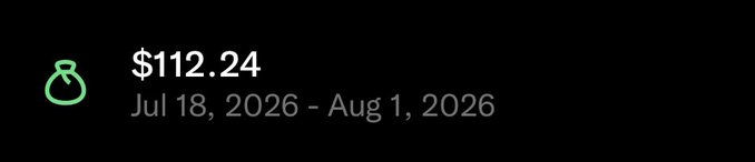 A dark image displays a green bowling pin icon next to the price "$112.24" for the date range "Jul 18, 2026 - Aug 1, 2026," humorously illustrating an absurdly high projected stock price, supporting the post's sarcastic tone about buying the ticker $SPCX.