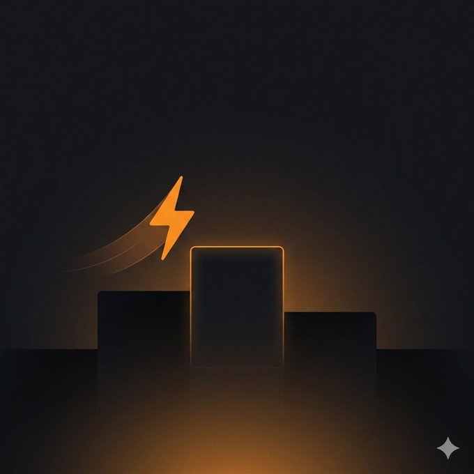 The image features an abstract design with a black background, featuring three blocks of varying sizes stacked vertically against each other. A lightning bolt is depicted flying past one of the blocks, creating a sense of motion or energy within the scene. The text "The Bitcoin staking category doesn't have a winner yet" suggests that there might be more to this particular category than what's immediately visible in the image.