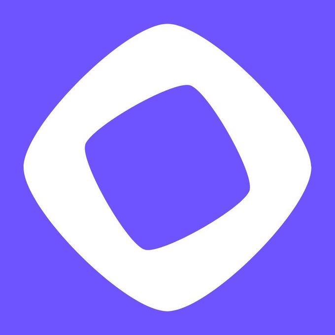 The image features the $MON token logo, displayed as a white rounded diamond shape on a purple background. This serves as the visual representation for the poster's Day 5 installment in their ongoing series sharing the logo until $MON reaches $1.
