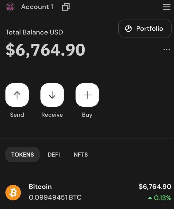 The image features an app screen displaying the amount of cryptocurrency that has been sent as a tip to someone named @grok. The tip amounts are $0.007BTC or ~$501, with 0.03% being used for transactions within the application's network. The Bitcoin token is displayed on the screen along with a message indicating that this tip will be picked up in 48 hours and it must be opened via an account to receive the funds.