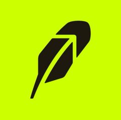 A stylized black feather or leaf-like icon centered on a bright lime-green background, possibly representing the Bitfinex or a similar cryptocurrency platform logo.