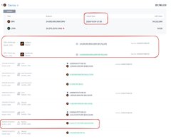 A wallet explorer dashboard displays transaction history, with the most recent entry showing "Create new wallet," corresponding to the user's post about consolidating their trading assets across new wallets and mentioning their $HYPE unstaking and top $DRV holdings.