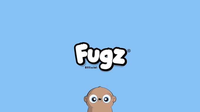 The image features a cartoon character, likely a brown bear or a monkey with big eyes, standing against a blue background. The character appears to be peeking out from behind a wall, giving an impression of curiosity or playfulness. The caption below the image reads "If Fugz were released in 2021, they'd have a 5ETH floor right now Many projects also fit into this bubble This team over here at Fugz is genuinely one of the most solid in web3."
