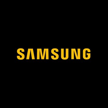 The image displays the Samsung logo in yellow text on a black background. It relates to the news that Samsung has integrated USDC stablecoin transfers into Samsung Wallet, enabling U.S. Galaxy users to send digital currency to bank accounts across 60+ countries via Solana and Sui blockchain infrastructure.