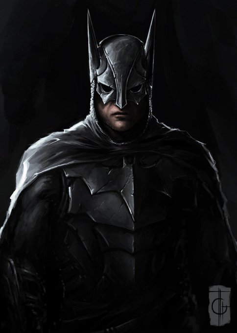 The image features a man dressed as Batman, standing against a black background with his arms crossed over his chest. The man's face is partially obscured by a mask, adding an air of mystery to his character portrayal. The caption at the bottom of the image reads "GN 2 editions sold! Big thanks to @The5thForce0_0 for collecting 
"Curse of Hatred" and @twentyone21___ for picking up 'Dark Knight' on the secondary market."