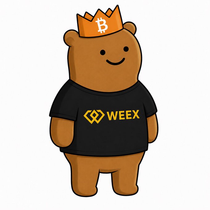 A cartoon brown bear wearing a black shirt with "weeks" written on it, standing against a white background.