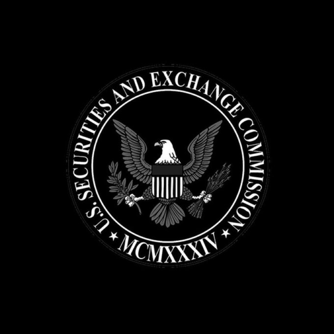 The image shows the official seal of the U.S. Securities and Exchange Commission (SEC), featuring an eagle with a shield, olive branch, and arrows, encircled by the text "U.S. SECURITIES AND EXCHANGE COMMISSION" and the Roman numerals "MCMXXXIV" (1934). The seal relates to the post by symbolizing U.S. regulatory authority, as the Federal Reserve's new stablecoin regulatory framework under the GENIUS Act would likely involve SEC oversight to provide greater clarity for the crypto sector.