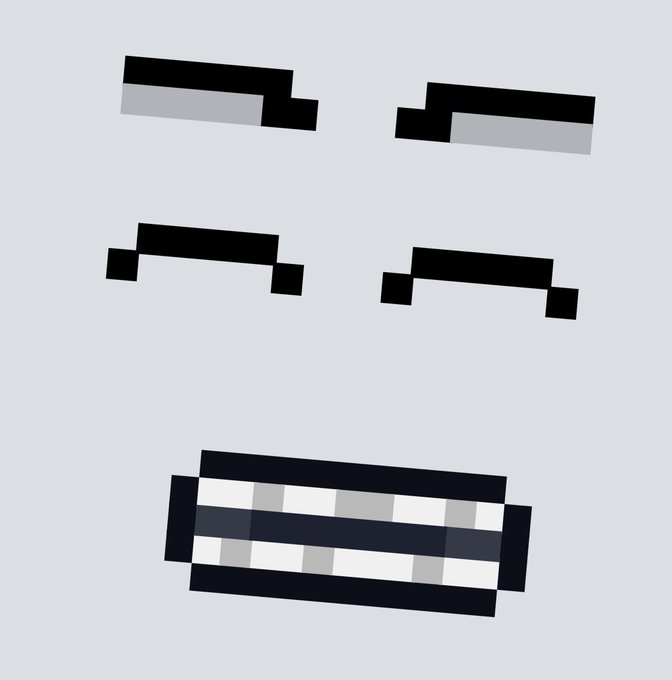 A minimalist geometric illustration shows abstract rectangular shapes in black, gray, and white on a light blue background, with two pairs of shapes at the top and a larger striped rectangular form at the bottom.