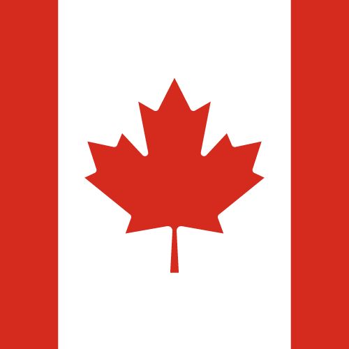 The image shows the Canadian flag, featuring a red maple leaf centered on a white field flanked by two red bars. It visually represents Canada, the country whose banking regulator (OSFI) is enabling banks to offer tokenized, blockchain-based deposit products.