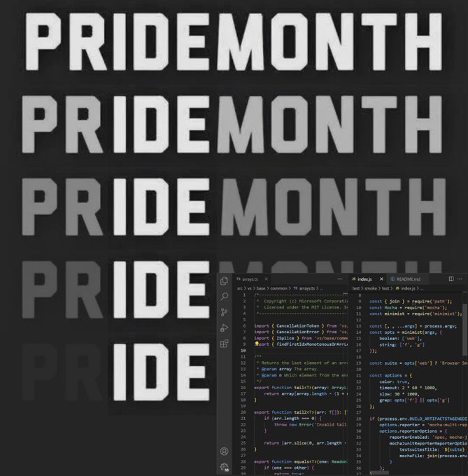 The image features a poster with white text that says "Pride Month" written in black letters. Below this, there's an illustration of a computer screen displaying code for a website called "Solana". The code appears to be related to cryptocurrency or blockchain technology and is designed to help users manage their digital assets more efficiently.

The image also includes a caption that reads: "Focus on what is in the image and how it relates to the post."