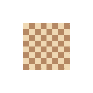 A pixel-art 8x8 chessboard with a peach and brown color scheme is displayed, featuring numbered coordinates 1-8 along the left edge and lettered coordinates a-h along the bottom, evoking the classic chess notation system referenced in the post about Jack Butcher's "Checkmate" NFT.