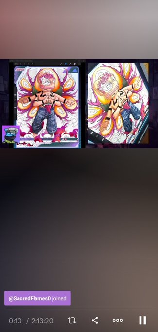 The image shows a social media post featuring two different artworks, both with a focus on the theme of "@PEPE_CARDS". The first artwork depicts an orange fish surrounded by purple lines, while the second artwork features a person wearing blue jeans and red shoes. Both images are accompanied by a caption that highlights the importance of community involvement in the project.