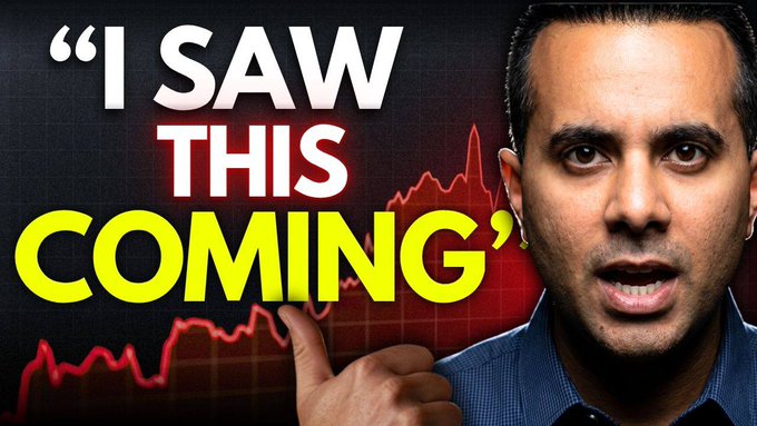 The image features an advertisement with a man's face prominently displayed against a red background. The text "I saw this coming" is written above his head, while the phrase "AI market" is below him. The man appears to be giving advice or making a statement about the AI market, and he seems to be in a serious tone as if he has just experienced an AI-related event.