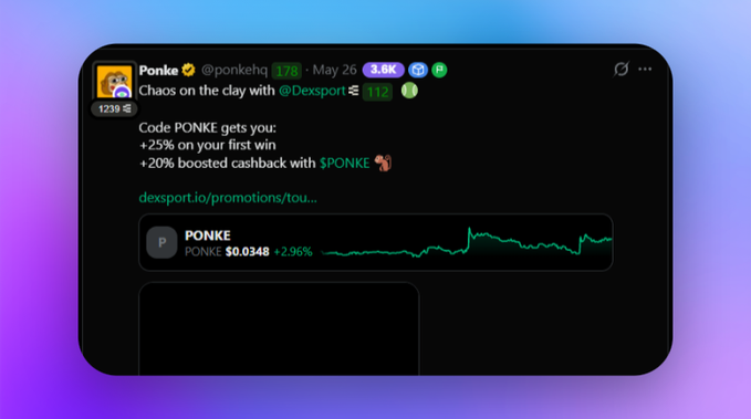 The image is a screenshot of an online chat room where two people are discussing their strategies for playing at a game called @PONKE. One person, who has been tagged as @ponke, is currently leading with a score of 0-0. Another player from the opposing team shares that they have managed to grab the first position on the leaderboard with a boost of 1.5 points. The chat room also features an interesting conversation about the game's "code pong" and how players can get their hands on codes by selling them in the $ponke holders' pool.