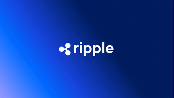 The Ripple logo displayed in white on a blue gradient background.