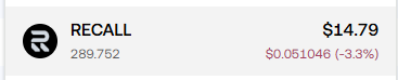 A post about a RECALL has been made with a $14.79 amount paid for the service, indicating that someone has already completed the transaction and received their order. The post also states that there's only one recall left at this moment, meaning that other orders are temporarily unavailable or waiting to be processed by the seller. This implies that the seller is working diligently to handle the situation efficiently and provide a seamless experience for the customer.
