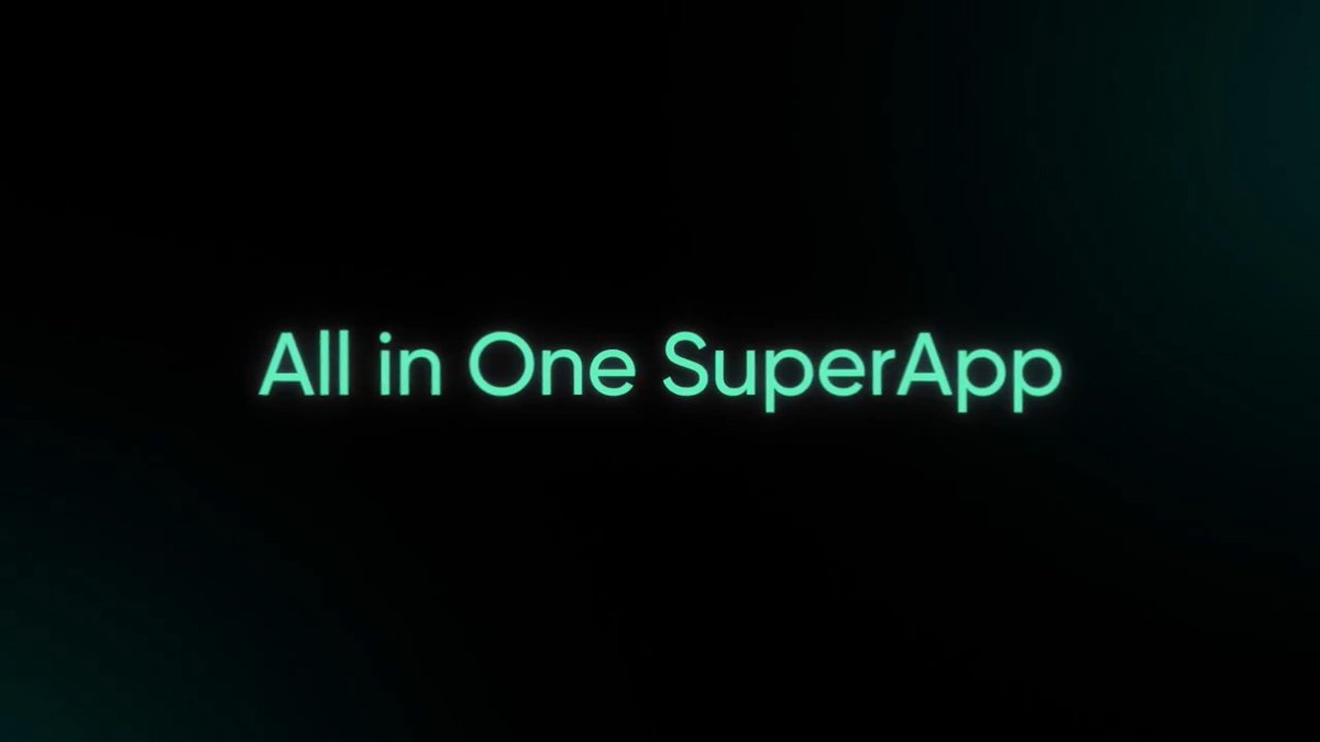 The image features a large, green neon sign that reads "All in One SuperApp", with the words "Big moves on solana" written below it. The background of the image is black, which contrasts with the neon sign and makes it stand out. This design choice suggests that the post might be promoting or discussing a new app called "SuperApp".